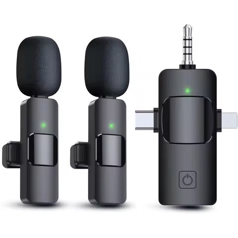 microphone sans fils 3 en 1 avec recepteur universel